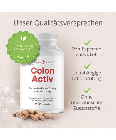 Colon Activ - 240 Capsules | Supports Digestion & Intestinal Health | Gentle 4-Week Nutrient Program with Calcium & Psyllium Husks | International Shipping Available - Buy Online on GoSupps.com