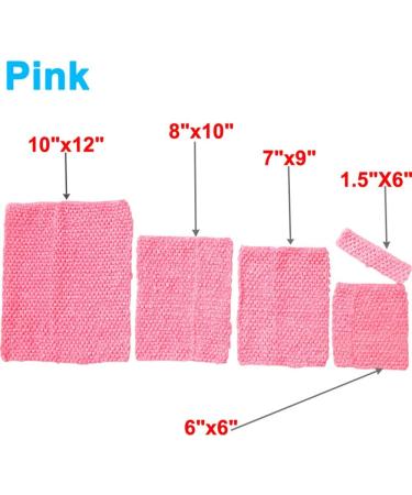 4pcs Crochet Tube Top & Tutu Infant Dress Set - Pink | Baby Girls Skirt Pettiskirt 10x12 | Time to Sparkle - Buy Online on GoSupps.com