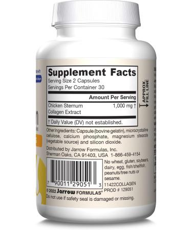 Jarrow's Manufacturer USA Jarrows Type II Collagen Complex Type 2 Collagen 60 Capsules Lab Tested Gluten Free Soy Free NonGMO - Buy Online on GoSupps.com