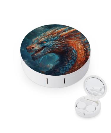 Contact Lens Case Dragon Art Print Plastic Contact Lens Case contact Lens Care Box ontact Lens Travel Box