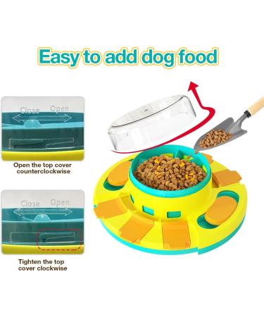 TENGDEE Interactive Dog Puzzle Toy for Training and Feeding - Treat Dispenser for Small to Large Dogs | Slow Feeder for Improved Digestion - Buy Online on GoSupps.com