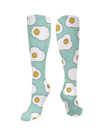 Eggs Mint Egg Print Breakfast Food Eggs Bacon Egg Friederei compression socks for women & men circulation 15-20 mmHg is the best support for sporty running cycling