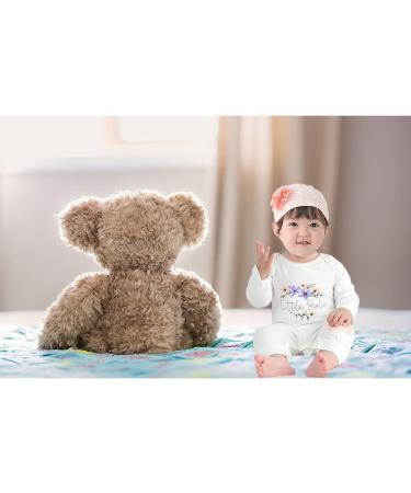 PythJooh Newborn Baby Girl Little Sister Onesie Romper & Floral Hat Set | 9-12 Months - Buy Online on GoSupps.com
