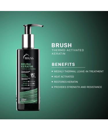TRUSS Brush - Intensive Leave-in Hair Repair Treatment with Keratin & Collagen - Heat Activated Thermal Protector for Damaged Hair - Buy Online on GoSupps.com