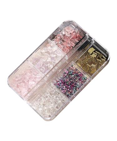 6 Grids Luxury 3D Nail Art Craft Rhinestones Charms DIY Nail Designs Zircon Gems Dangle Manicure Nail Jewelry Diamonds DIY Nail Art