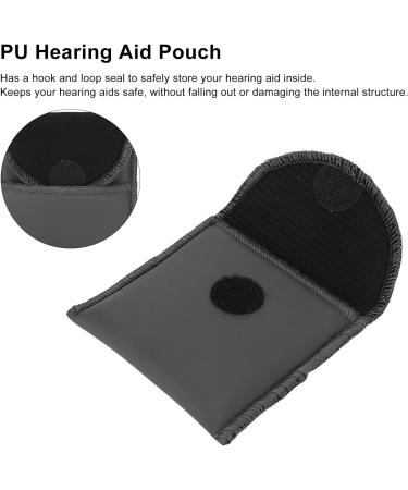 Portable PU Leather Hearing Aid Case - Compact Pocket-Sized Black Bag for Amplifiers - Buy Online on GoSupps.com
