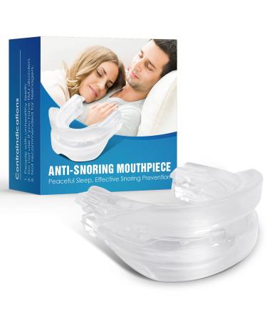 Anti-Snoring Mouthpiece Solution  Comfort Size (1)  Snoring Solution for a Better Night s Sleep  Clear White-222
