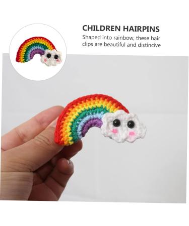 minkissy 1 Pair Rainbow Barrettes Felt Rainbow Applique Girl Rainbow Hair Clips Candy Color Hair Clip Braiding Hair Accessories Styling Hair Clips Little Girl Hair Clips Girl Hair Accessory - Buy Online on GoSupps.com
