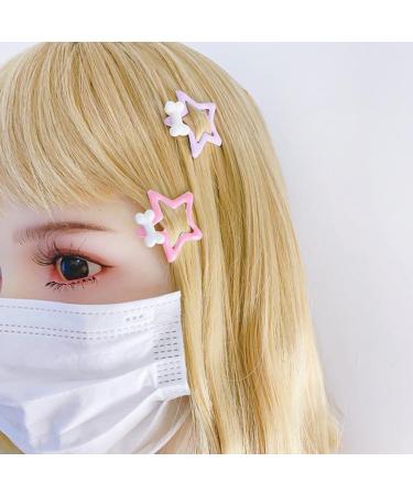 xbiez Pentagrams Hair Clip for Adult Kids Star Barrettes Snap Side Pin for Girl Casual Headdress Cute Hair Styling Accessories Blue - Buy Online on GoSupps.com