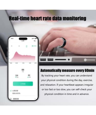 Thyxgs Intelligent Health Ring - Heart Rate & Sleep Monitor IP68 Waterproof 60-Minute Auto Measurement for Men & Women - Buy Online on GoSupps.com