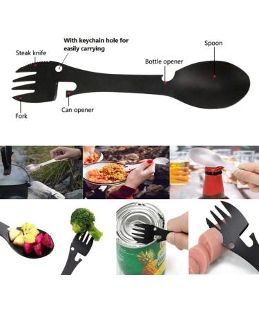 BESPORTBLE Hiking Tableware 5 1 Integrated and Fork Spoon Flatware Camping Forks Travel Utensils Small Tools Outdoor - Buy Online on GoSupps.com
