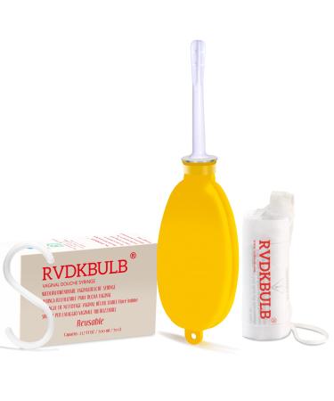 Silicone Douche Bag with Storage Bag Pocket Size - Great for Travel 24 Fl Oz Capacity Yellow