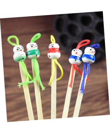 IWOWHERO 12Pcs Cartoon Wooden Ear Wax Removers Creative Ear Cleaning Tools Wax Cleaners for Adults Fun Design Random Colors Ear Supply - Buy Online on GoSupps.com