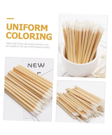 Buy Minkissy 400 Pcs Wooden Lip Brush Set - Disposable Makeup Applicator with Bamboo Handle for Lipstick | Perfect for Makeup Artists & Daily Use - Buy Online on GoSupps.com