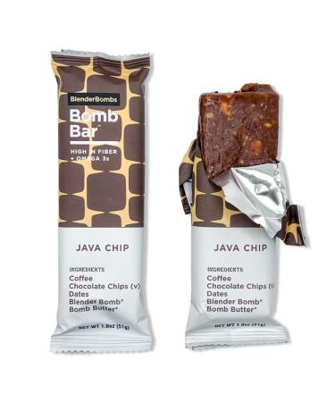 Blender Bombs Bomb Bar: Java Chip Case (9 Bars) Plant-Based Nutrition Bar