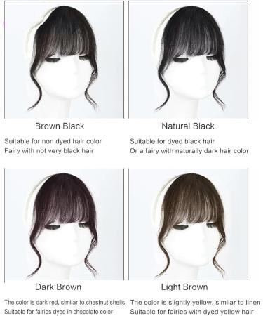 Bangs Hair Piece Clip in Bangs-Fake Bangs Hair Clip Black Clip On Bangs Real Human Hair Curtain Bangs for Women French Bangs Bangs Hair Extensions (Color : NC/4HL) - Buy Online on GoSupps.com
