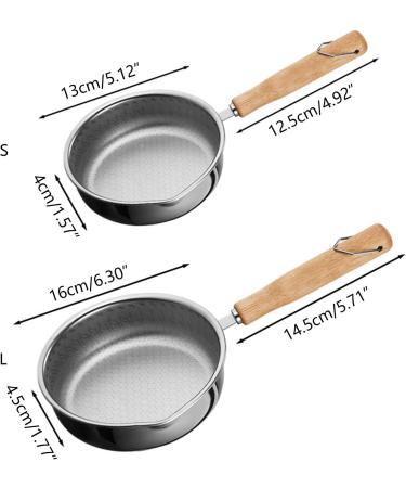316 Stainless Steel Frying Pan Non-Stick Deep Pan Steak Pots Kitchen Utensil Suitable for Hobs Stainless Steel 316 Pan - Buy Online on GoSupps.com