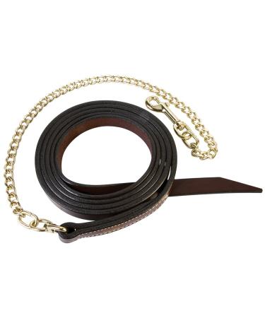Weaver Leather Single-Ply Horse Lead Features Brass Plated Chain Mahogany 1" x 8' w/30" Cha"