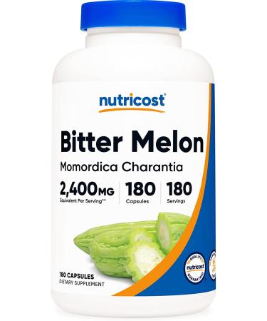 Nutricost - Bitter Melon 600 mg - 2,400 mg Equivalent - 180 Capsules
