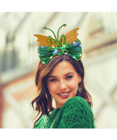 IYOU Bow Light Up Headband Green St Patrick's Day Led Hair Bands Mermaid Themed Party Costume Hair Accessories for Women - Buy Online on GoSupps.com