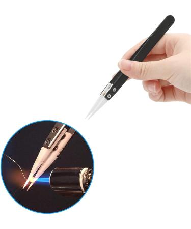 Multi-Function Tool Precision Tweezers Tweezers Precision Ceramic Tips Tweezers Straight Aimed Tweezers Stainless Steel Handle High Temperature Resistant (Color : Black) (Color : (Color : Svart) - Buy Online on GoSupps.com
