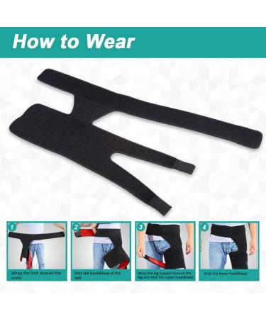 Adjustable Neoprene Hip Groin Support for Pain Relief and Recovery - Men and Women (Black) - Buy Online on GoSupps.com