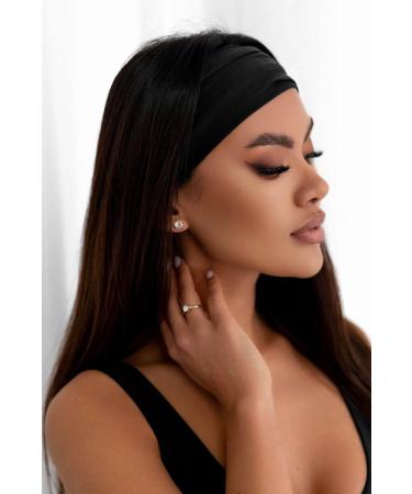 Buy Bodya Wide Elastic Hairband for Women - Soft Black Hairband | Stylish & Comfortable - Buy Online on GoSupps.com