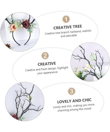 TOVINANNA Antler Branch Headband Christmas Hairband Antler Hair Hoop Christmas Head Prop Christmas Headwear Christmas Headdress Flower Headdress Elk Hair Hoop Xmas Hair Accessory - Buy Online on GoSupps.com