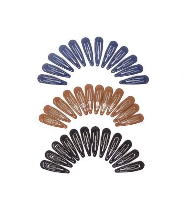 Yueton 36pcs Snap Prong Clips for Hair Bows - Black Blue Brown - Girls Hair Barrettes - Buy Online on GoSupps.com