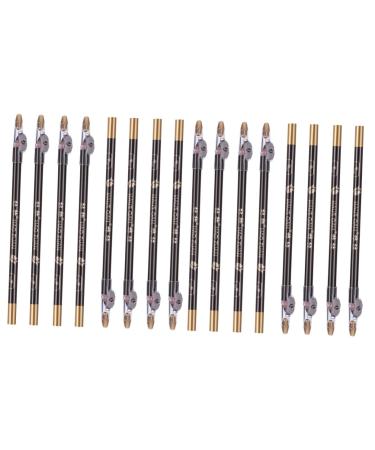 DOITOOL 16 Pcs Pencil Sharpener Eyebrow Pencil Eyebrow Pen Eyeliner Brown Pencil with Sharpener 1 count (Pack of 1) Blackx2pcs