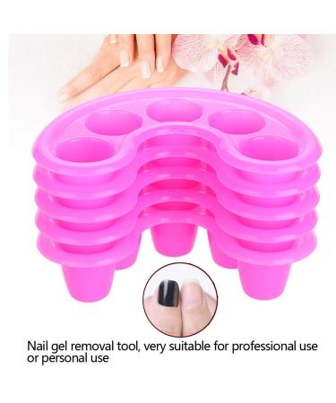 Portable Five-Finger Nail Gel Removal Bowl Set - 5 Soft Plastic Hand Sink Bowls for Manicure & Beauty Salons - Buy Online on GoSupps.com