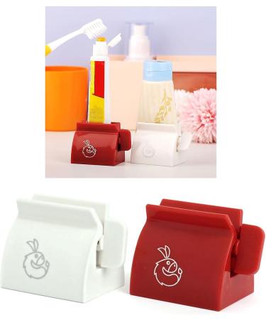 Toothpaste Squeezer Device Multifunctional Dispenser Holder Cleanser Clip Manual Lazy Tube Tool Press Bathroom Toothpaste Squeezer Clip Red - Buy Online on GoSupps.com