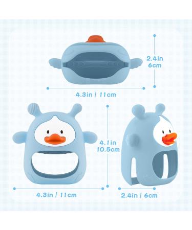 Silicone Duck Baby Teether Toy for Infants 3+ Months - BPA Free and Easy to Clean - Buy Online on GoSupps.com