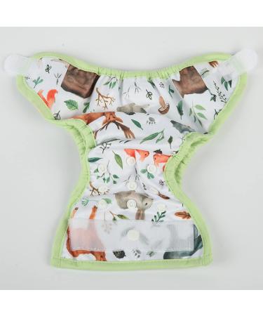 Newborn Cloth Diaper Cover Nappy Hook and Loop (Wolf Rabbit) - Soft & Comfortable - Buy Online on GoSupps.com