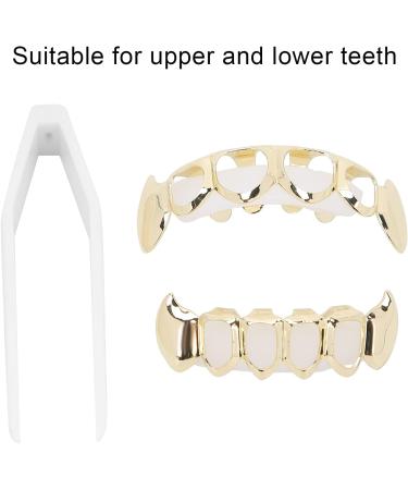 Plated Hip Hop Teeth Costume Hip Hop Teeth Compact Portable Hollow Exquisite Firm Brass for Dancing Party for Concert Gathering(gold) - Buy Online on GoSupps.com