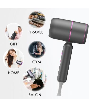Powerful Blue Light Hairdryer - Fast Drying 3 Heat Settings Foldable with Diffuser & Concentrator - Ideal for Home & Travel - Buy Online on GoSupps.com