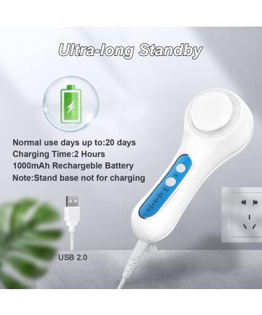 FreeBreath Facial Cleansing Brush | IPX7 Waterproof Face Scrubber | 3 Speed Modes | 5 Brush Heads | Remove Blackheads | Rechargeable | Light Blue - Buy Online on GoSupps.com