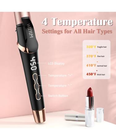 2 in 1 Hair Straightener & Curler - Dual Voltage Travel Flat Iron with 4 Adjustable Temps for All Hair Types - Buy Online on GoSupps.com