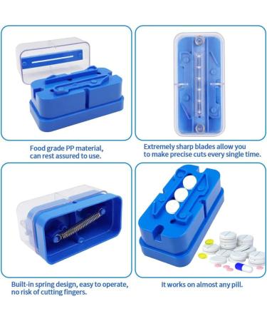Abnaok Pill Cutter - Split and Quarter Multiple Big/Small Pills with Ease - Buy Online on GoSupps.com