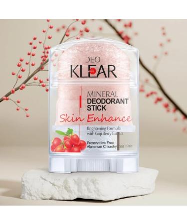  ALIBOOSTER DeOKLEAR Natural Solid Deodorant 70 g - Mineral Stick Enriched with Goji Berry - Aluminium and Paraben Free - Buy Online on GoSupps.com