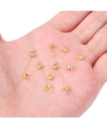 BEADIA 14K Gold Plated End Caps 3x6mm - 200pcs | Non Tarnish Jewelry Making Findings - Buy Online on GoSupps.com