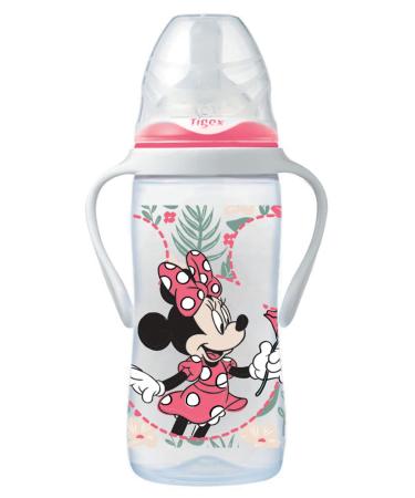 Tigex 3-speed bottle with removable handles | + 6 months | 300 ml | Silicone teat | Anti-colic | BPA-free | Disney Minnie Mouse