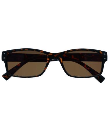 The Reading Glasses Company Men's Large Brown Tortoiseshell Sun Readers UV400 Designer Style Spring Hinges S11-2 +1.50