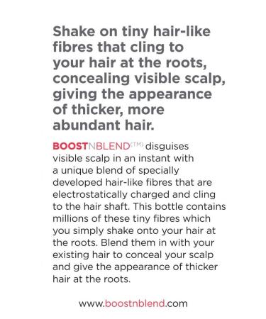 Boost N Blend Scalp Concealer Hair Powder - Female Hair Fibers for Thinning Hair & Visible Scalp - Dark Brown (25g/0.88oz) - Buy Online on GoSupps.com