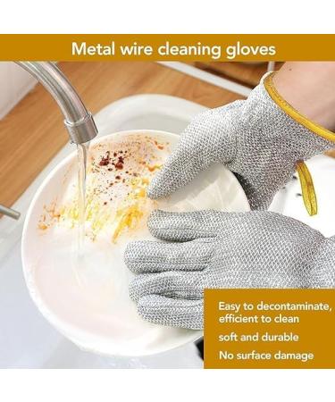 Dishwashing Gloves New Multifunctional Wire Gloves for Scrubs & Cleans Dishes Sinks Counters Stove Tops Easy Rinsing kitchen Cleaning Washing Dish Gloves for Household Reuseable Durable. - Buy Online on GoSupps.com