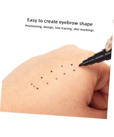 FRCOLOR 18 Pcs Eyebrow Marker Pen White Dual Tip Brush Pens Waterproof Makeup Maker Writing Brush Body - Buy Online on GoSupps.com
