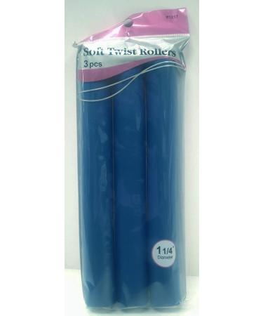 Annie Soft Twist Rollers Blue 3 Count - Gentle Hair Styling Accessories - Buy Online on GoSupps.com