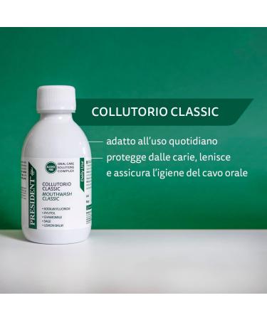 Betafarma SpA President Classic cartridge for the hygiene of the oral cord prevents and combats the formation of plaque and caries 200 ml - Buy Online on GoSupps.com