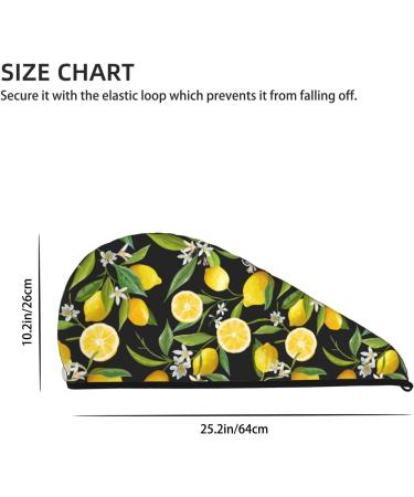 Super Absorbent Lemon Microfiber Hair Towel Wrap - Quick Dry Soft Coral Velvet for Long Curly Thick Hair | International Shipping - Buy Online on GoSupps.com