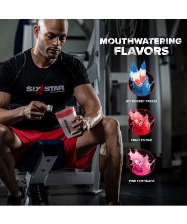 Six Star PreWorkout Explosion Powder - Energy Drink Mix for Men & Women (Fruit Punch, 30 Servings) - Buy Online on GoSupps.com